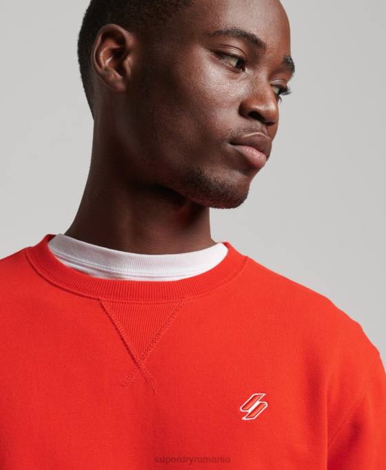 Superdry hanorac pentru echipaj esențial din bumbac organic cod îmbrăcăminte roșu bărbați JX0Z5049