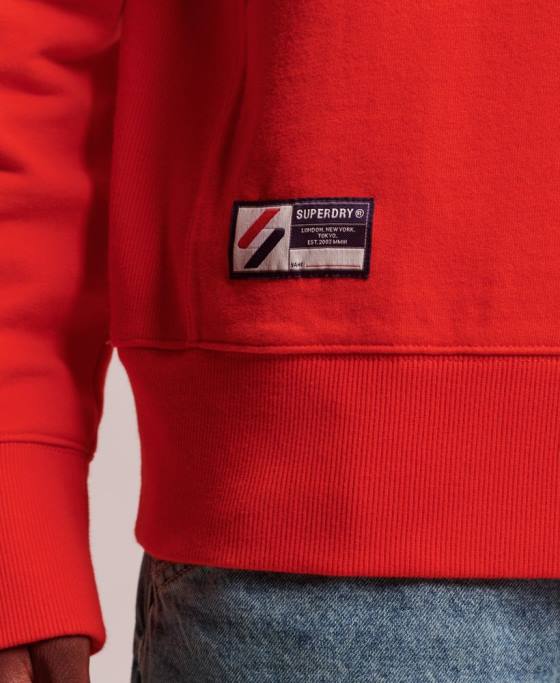 Superdry hanorac pentru echipaj esențial din bumbac organic cod îmbrăcăminte roșu bărbați JX0Z5049