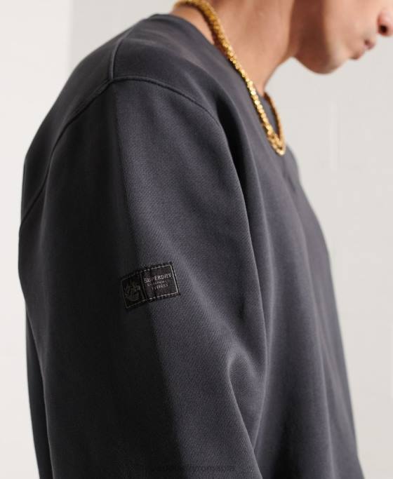 Superdry hanorac pentru echipaj grafic expedition îmbrăcăminte negru bărbați JX0Z5057