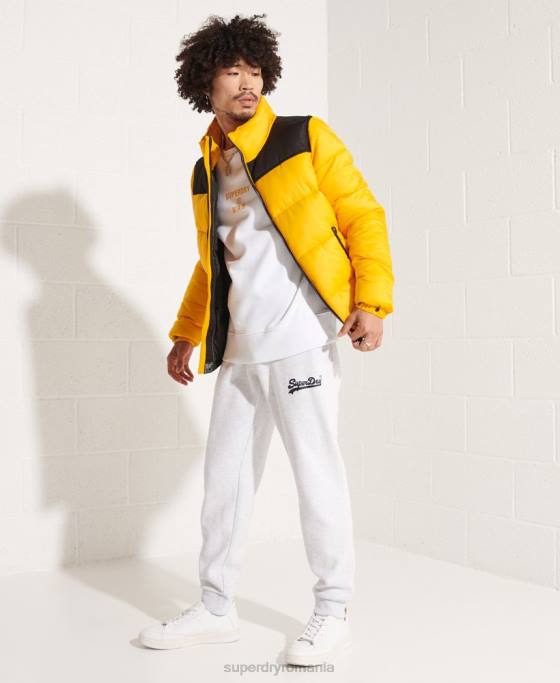 Superdry hanorac pentru echipaj independent îmbrăcăminte alb bărbați JX0Z5036