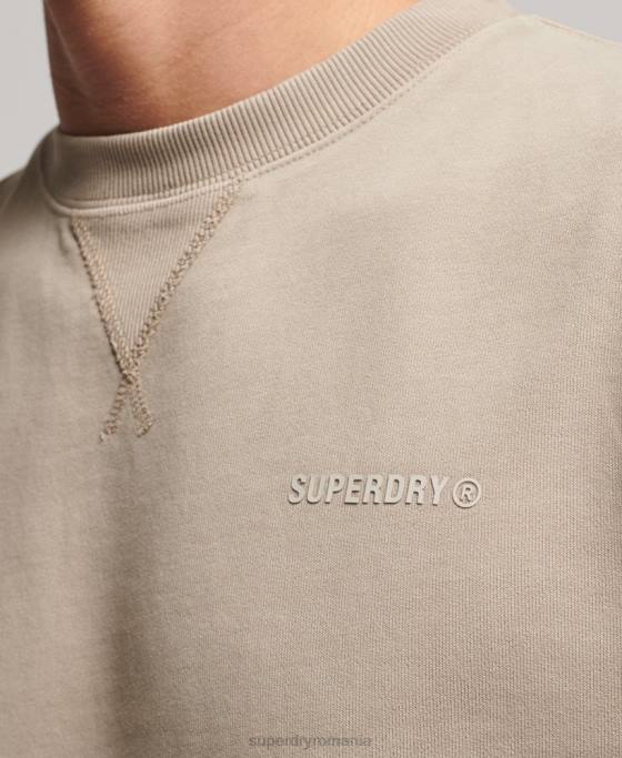 Superdry hanorac pentru echipaj supravopsit code essential îmbrăcăminte gri inchis bărbați JX0Z608
