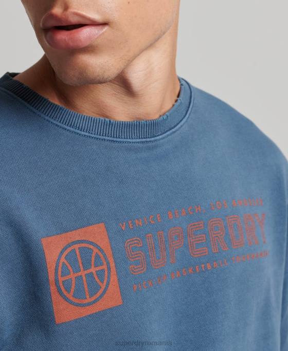 Superdry hanorac pentru echipajul clubului atletic îmbrăcăminte marina bărbați JX0Z881