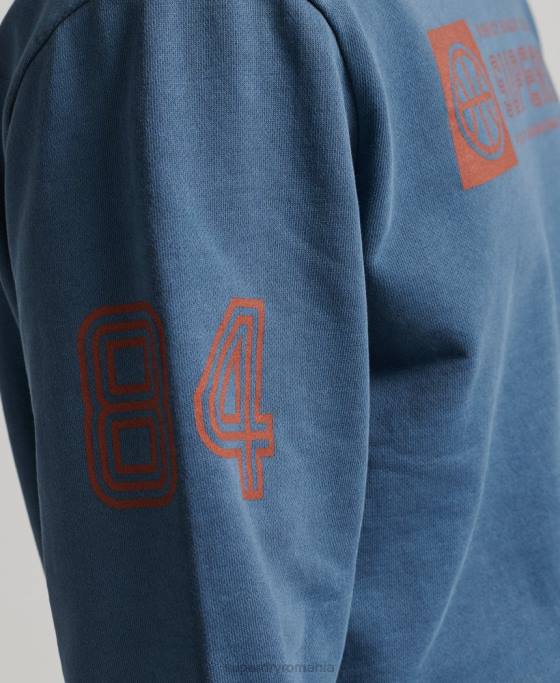 Superdry hanorac pentru echipajul clubului atletic îmbrăcăminte marina bărbați JX0Z881