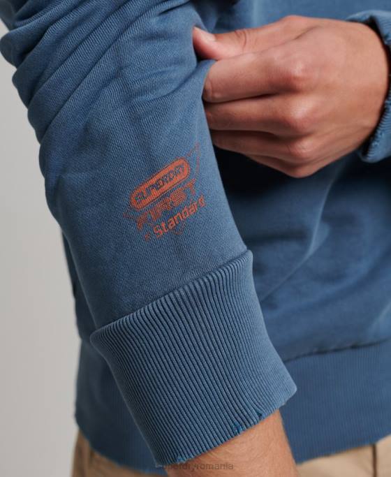 Superdry hanorac pentru echipajul clubului atletic îmbrăcăminte marina bărbați JX0Z881
