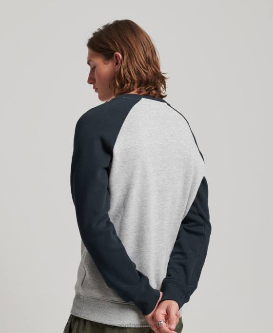 Superdry hanorac pentru echipajul de baseball îmbrăcăminte gri bărbați JX0Z555