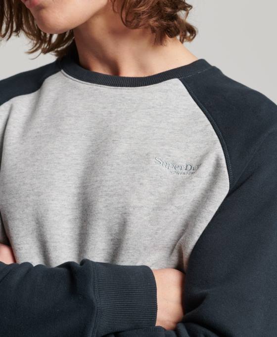 Superdry hanorac pentru echipajul de baseball îmbrăcăminte gri bărbați JX0Z555