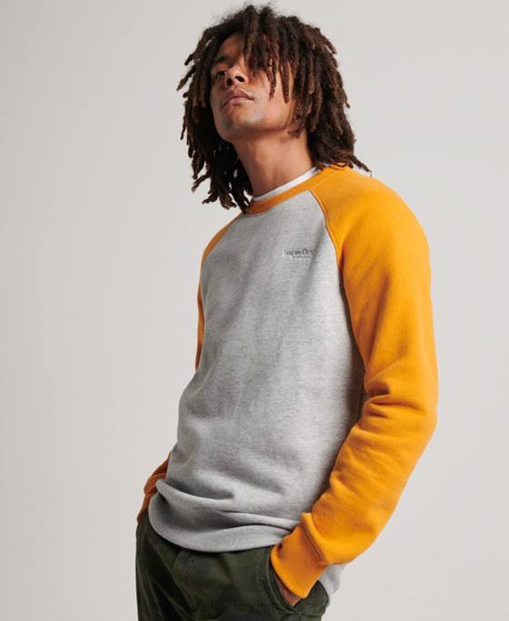 Superdry hanorac pentru echipajul de baseball îmbrăcăminte gri bărbați JX0Z564