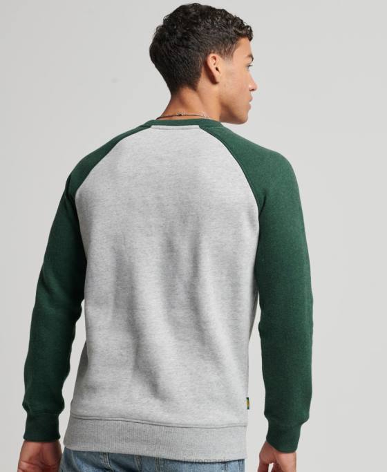 Superdry hanorac pentru echipajul de baseball îmbrăcăminte verde bărbați JX0Z788