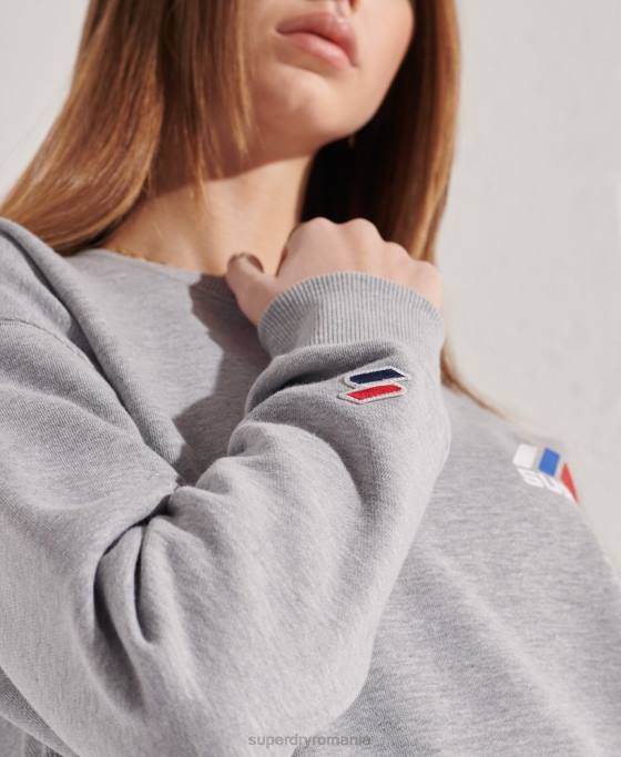 Superdry hanorac pentru echipajul sport de munte îmbrăcăminte gri femei JX0Z6148