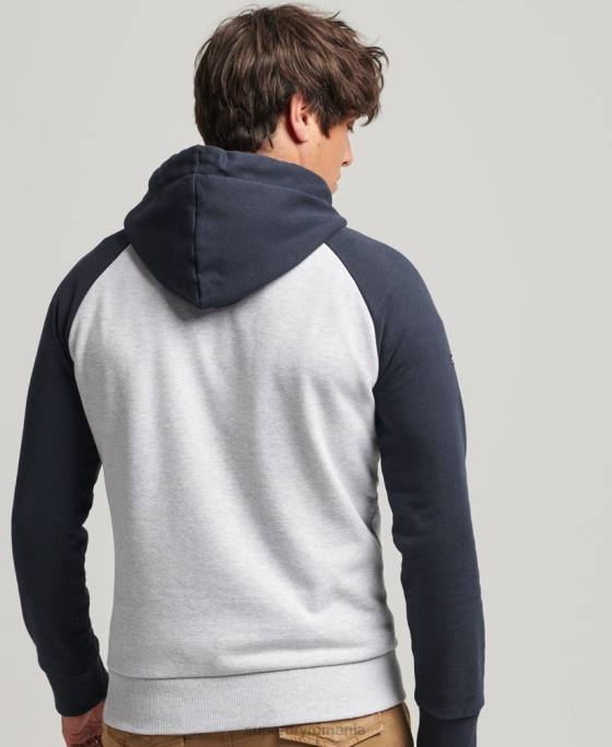 Superdry hanorac pentru facultate cu scenariu îmbrăcăminte gri bărbați JX0Z851