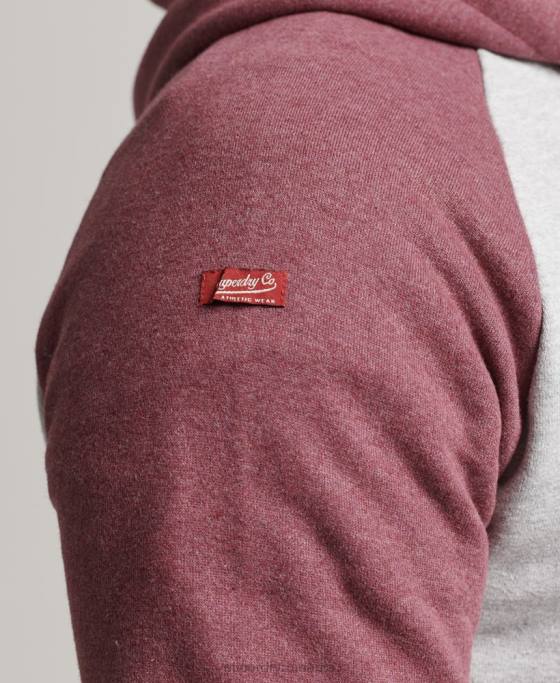 Superdry hanorac pentru facultate cu scenariu îmbrăcăminte gri bărbați JX0Z880