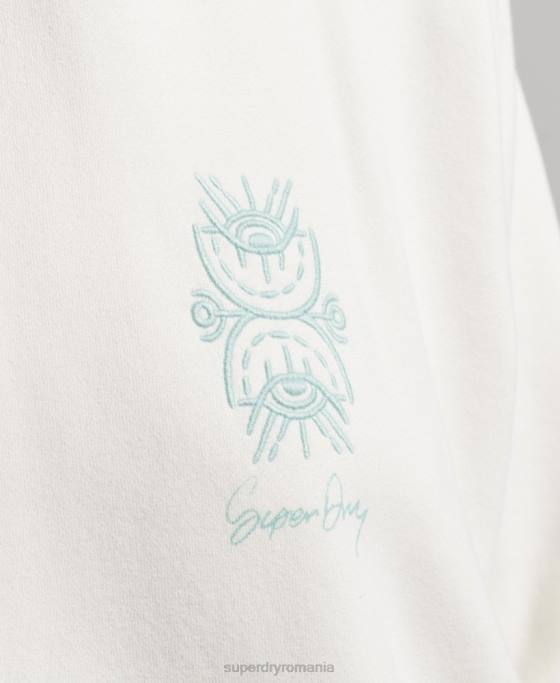Superdry hanorac popular nomade îmbrăcăminte alb femei JX0Z3410