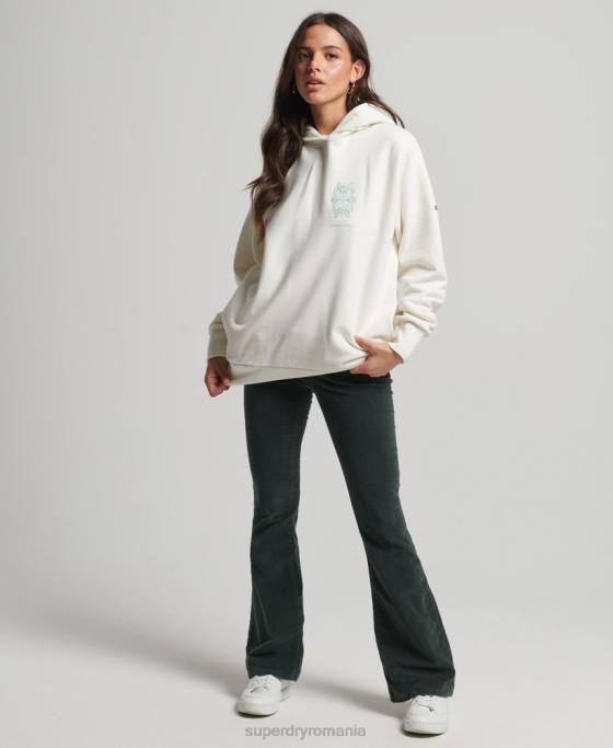 Superdry hanorac popular nomade îmbrăcăminte alb femei JX0Z3410