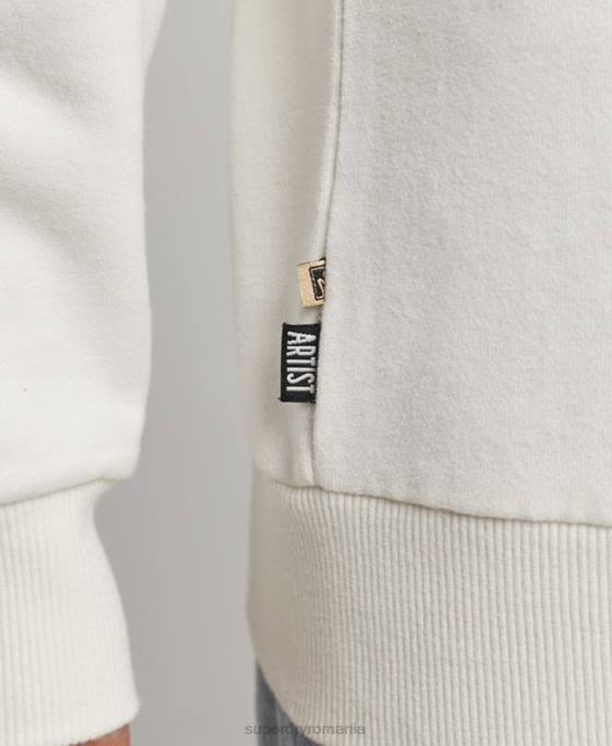 Superdry hanorac popular nomade îmbrăcăminte alb femei JX0Z3436