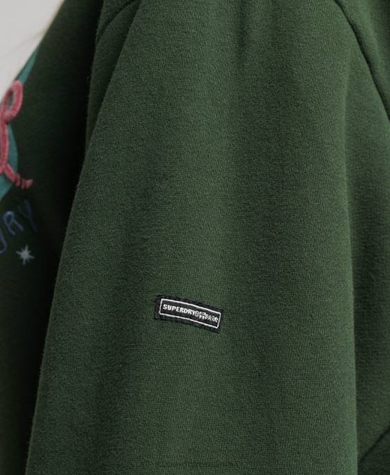 Superdry hanorac popular nomade îmbrăcăminte verde femei JX0Z3415