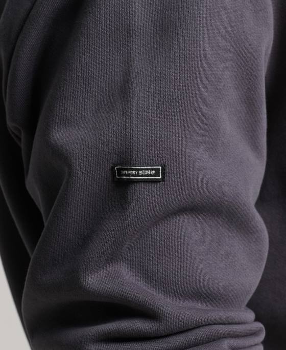 Superdry hanorac psych rock crew îmbrăcăminte gri inchis bărbați JX0Z5111