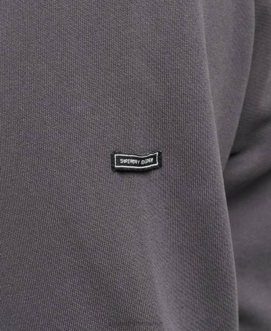 Superdry hanorac psych rock îmbrăcăminte gri inchis bărbați JX0Z514