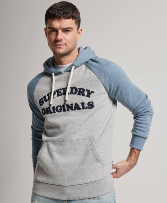 Superdry hanorac raglan clasa cooper îmbrăcăminte gri bărbați JX0Z594