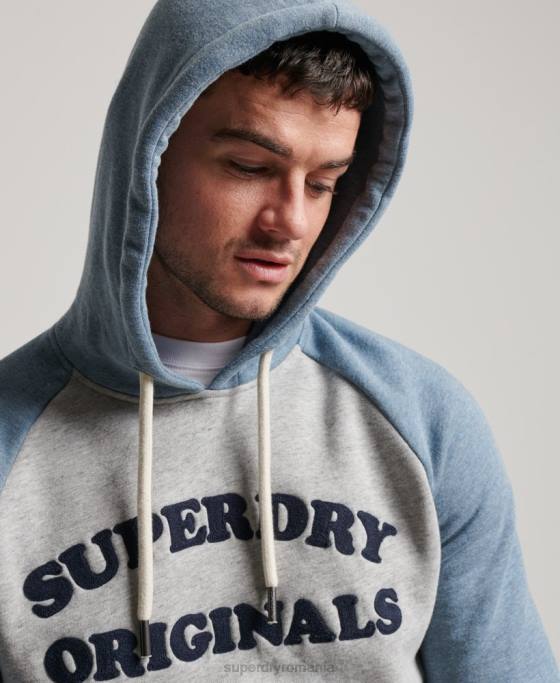 Superdry hanorac raglan clasa cooper îmbrăcăminte gri bărbați JX0Z594