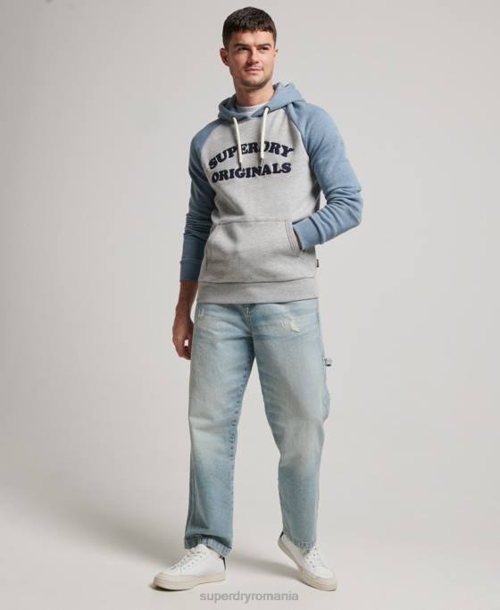 Superdry hanorac raglan clasa cooper îmbrăcăminte gri bărbați JX0Z594