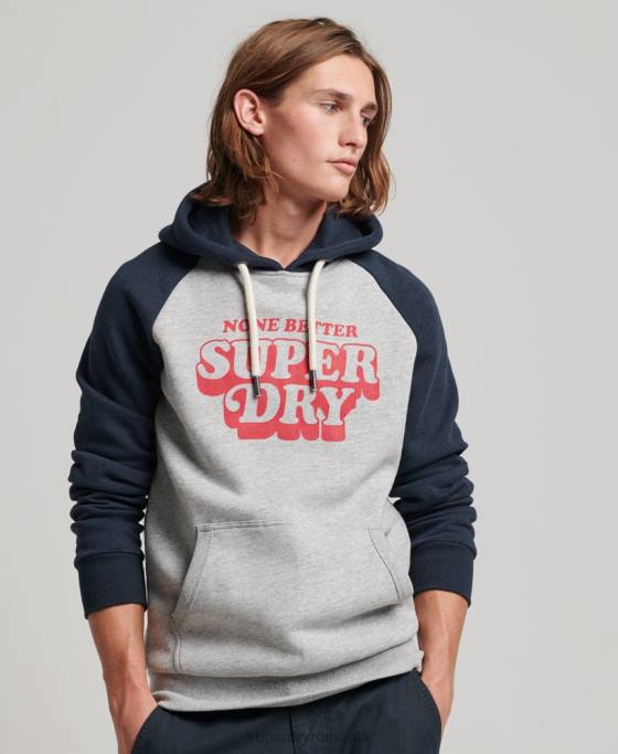 Superdry hanorac raglan clasa cooper îmbrăcăminte gri bărbați JX0Z595