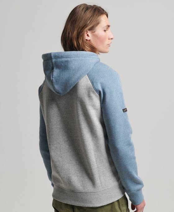 Superdry hanorac raglan din bumbac organic cu logo vintage îmbrăcăminte gri bărbați JX0Z812