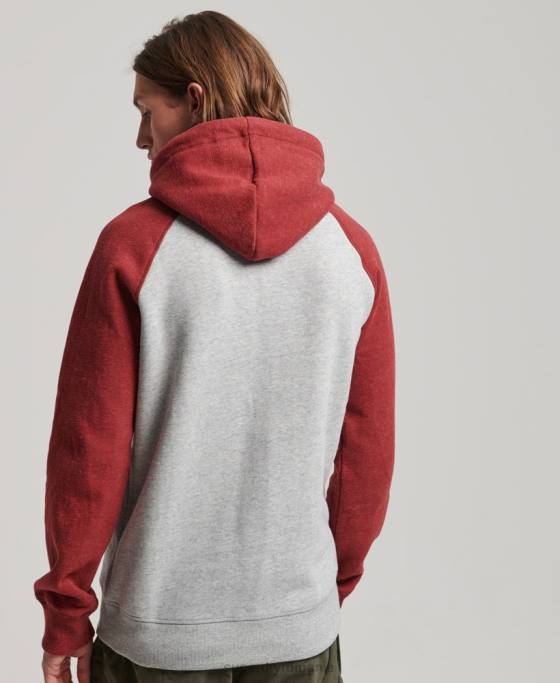 Superdry hanorac raglan din bumbac organic cu logo vintage îmbrăcăminte gri deschis bărbați JX0Z486