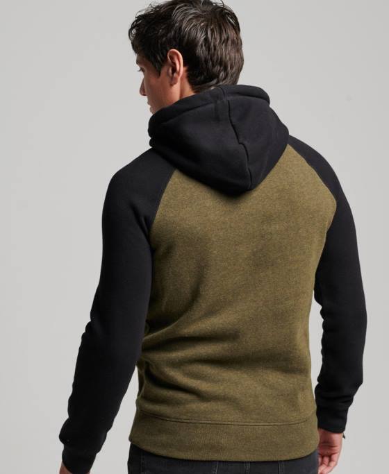 Superdry hanorac raglan din bumbac organic cu logo vintage îmbrăcăminte negru bărbați JX0Z509