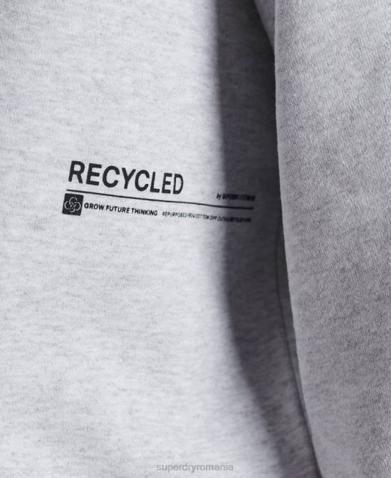 Superdry hanorac reciclat micro crew mid îmbrăcăminte gri deschis bărbați JX0Z890