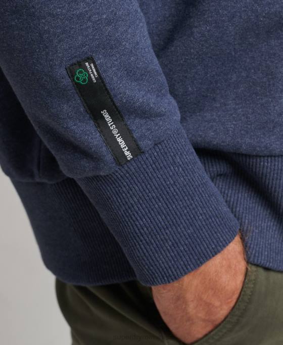 Superdry hanorac reciclat pentru echipajul orașului îmbrăcăminte albastru bărbați JX0Z5011