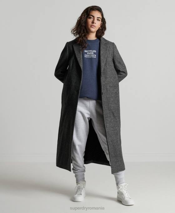 Superdry hanorac reciclat pentru echipajul orașului îmbrăcăminte albastru femei JX0Z5833