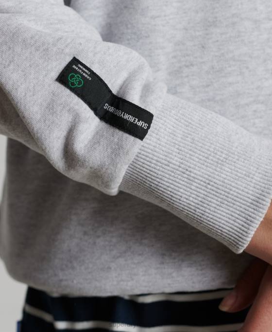 Superdry hanorac reciclat pentru echipajul orașului îmbrăcăminte gri deschis femei JX0Z6089