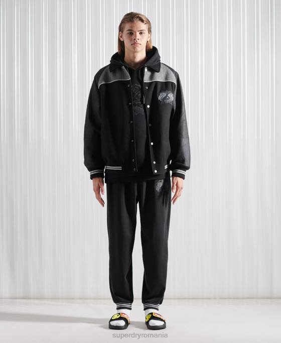 Superdry hanorac sdx nyc ediție limitată îmbrăcăminte negru bărbați JX0Z5237