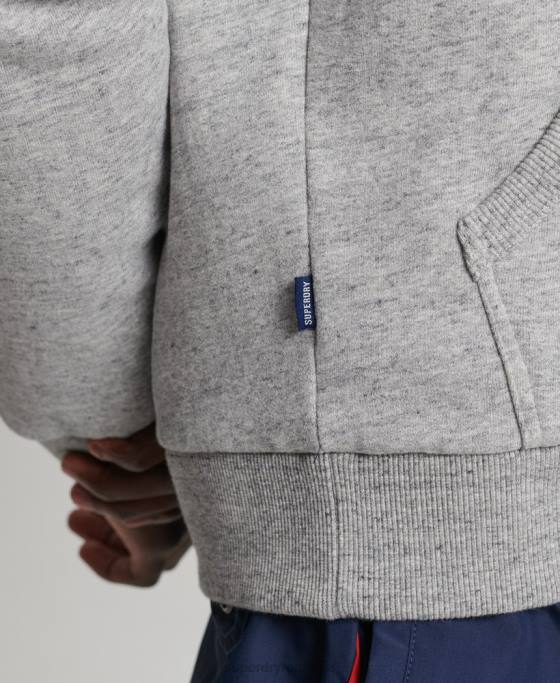 Superdry hanorac sezonier cu fermoar cu logo vintage îmbrăcăminte gri bărbați JX0Z5163