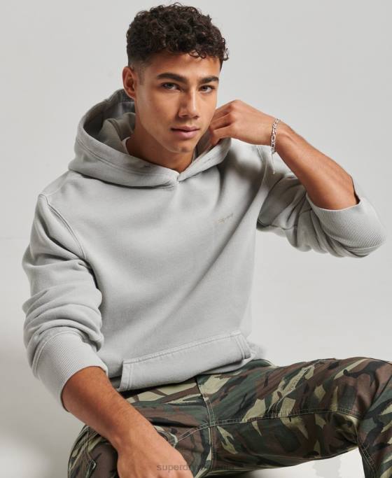 Superdry hanorac spalat vintage îmbrăcăminte gri deschis bărbați JX0Z570