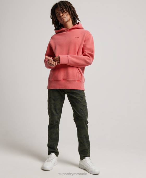 Superdry hanorac spalat vintage îmbrăcăminte roșu bărbați JX0Z483