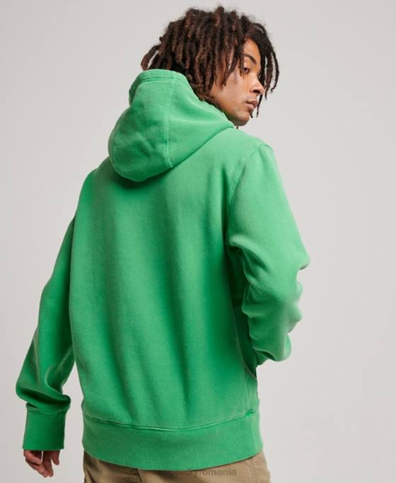Superdry hanorac spalat vintage îmbrăcăminte verde bărbați JX0Z470