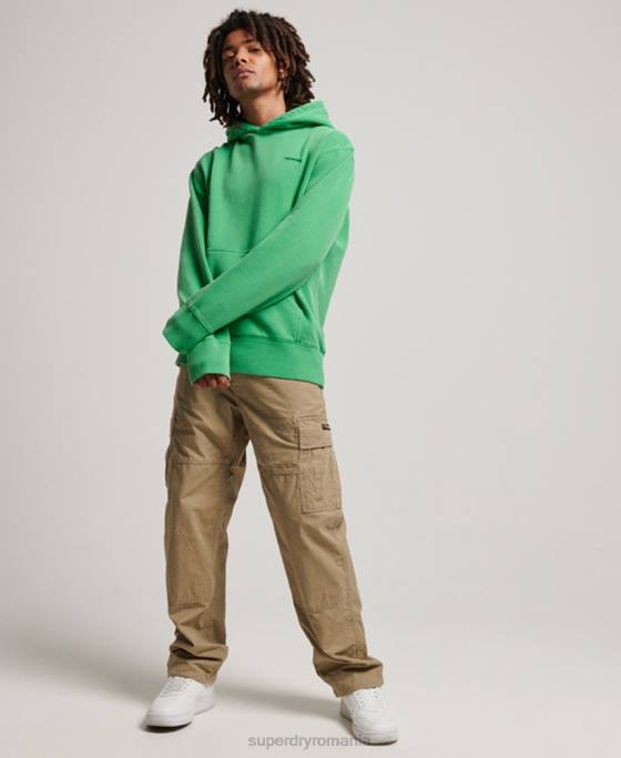 Superdry hanorac spalat vintage îmbrăcăminte verde bărbați JX0Z470