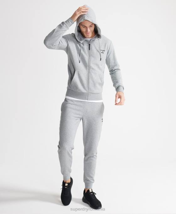 Superdry hanorac sport antrenament cu fermoar îmbrăcăminte gri bărbați JX0Z5362