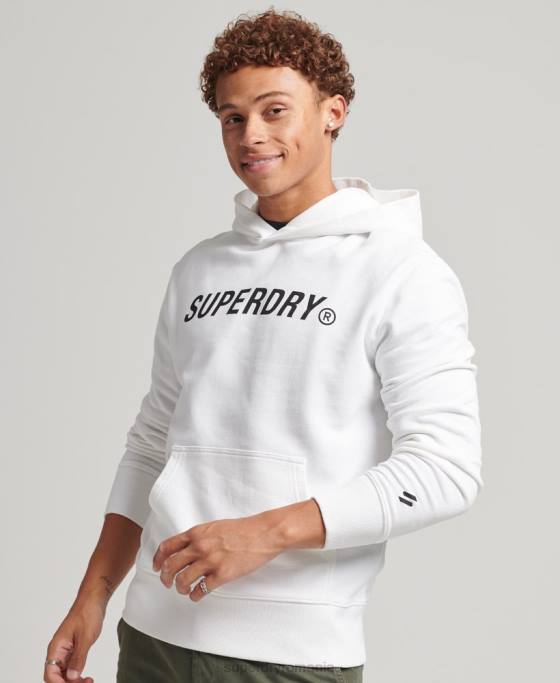 Superdry hanorac sport code core îmbrăcăminte alb bărbați JX0Z5191