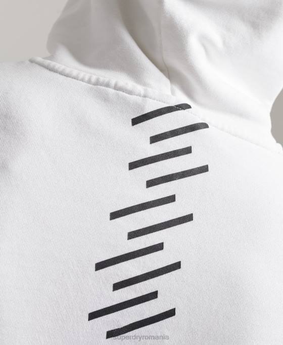 Superdry hanorac sport code core îmbrăcăminte alb bărbați JX0Z5191