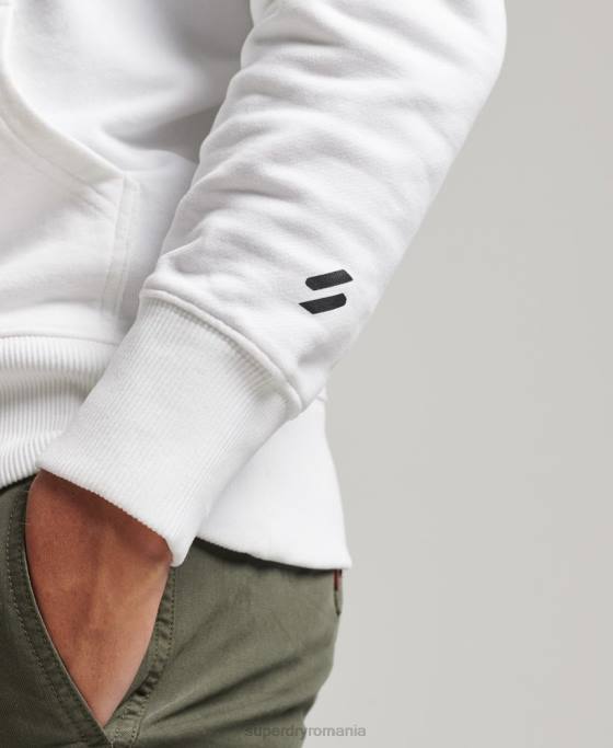 Superdry hanorac sport code core îmbrăcăminte alb bărbați JX0Z5191