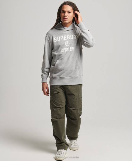 Superdry hanorac sport code core îmbrăcăminte gri bărbați JX0Z5007