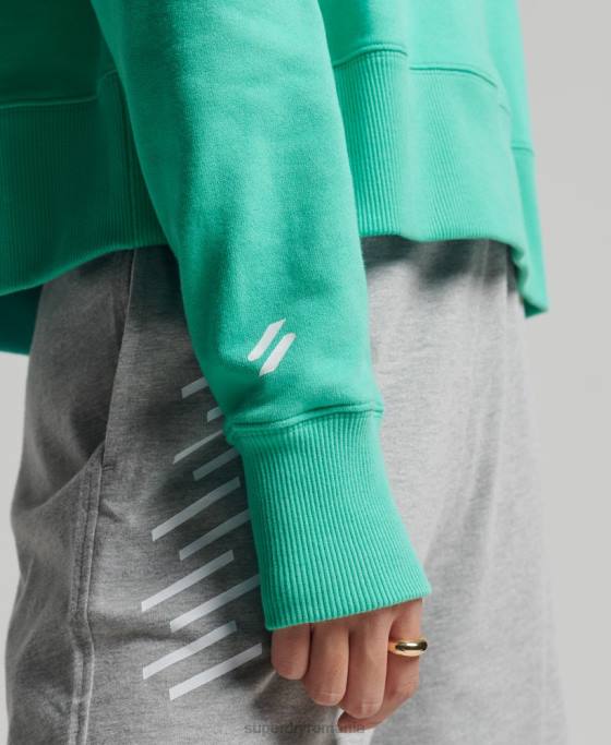 Superdry hanorac sport crop box îmbrăcăminte verde femei JX0Z5978