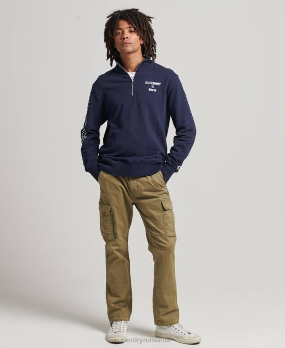 Superdry hanorac sport cu jumătate de fermoar code core îmbrăcăminte marina bărbați JX0Z5091