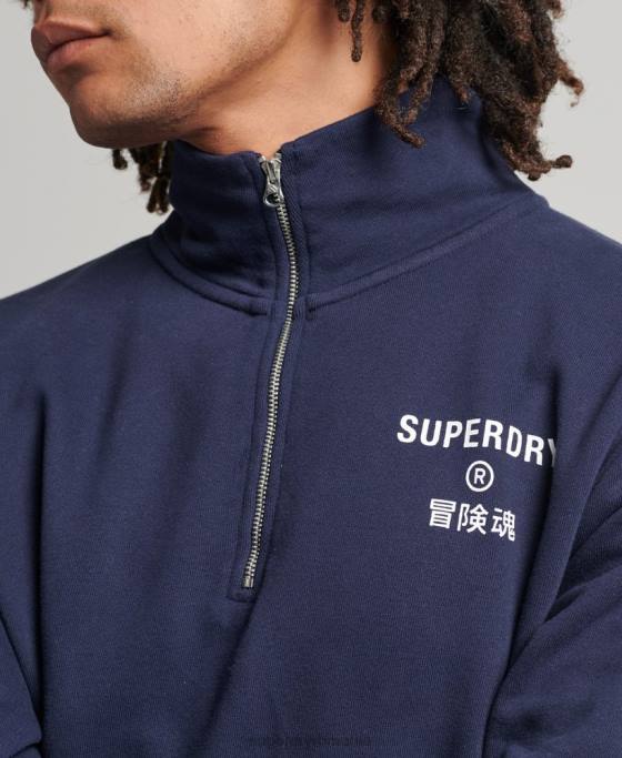 Superdry hanorac sport cu jumătate de fermoar code core îmbrăcăminte marina bărbați JX0Z5091