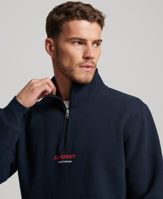 Superdry hanorac sport cu jumătate de fermoar îmbrăcăminte marina bărbați JX0Z621