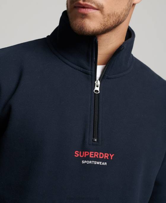 Superdry hanorac sport cu jumătate de fermoar îmbrăcăminte marina bărbați JX0Z621