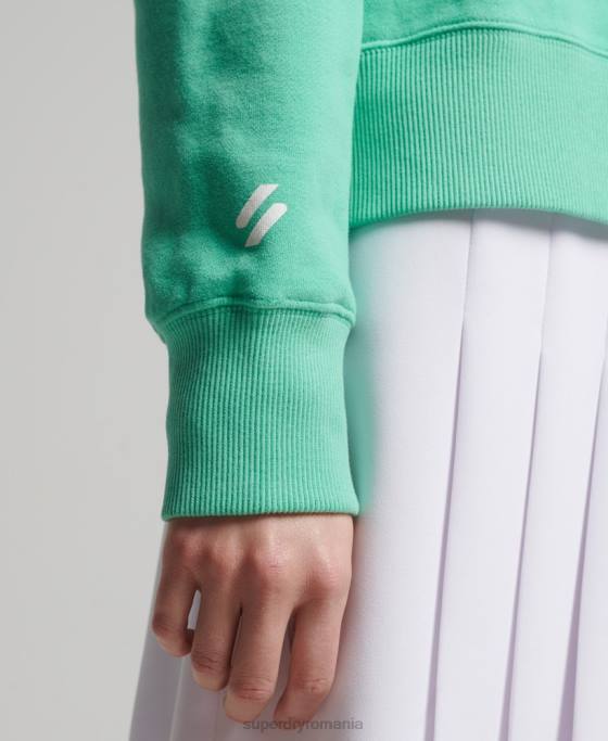 Superdry hanorac sport cu jumătate de fermoar îmbrăcăminte verde femei JX0Z6082