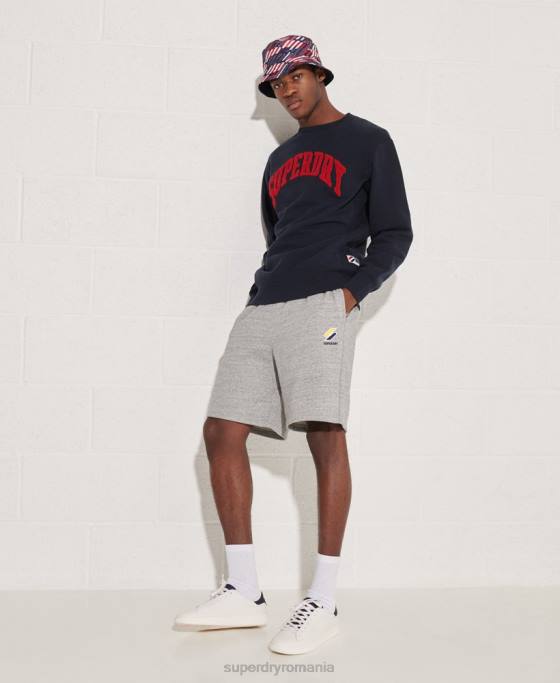 Superdry hanorac sport true varsity crew îmbrăcăminte marina bărbați JX0Z871